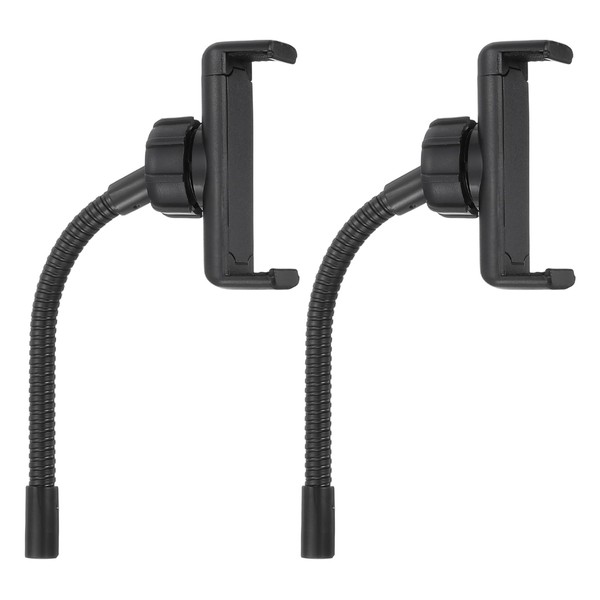 PATIKIL 2Pcs 5.9" Flexible Adjustable Gooseneck with Phone Clip, 1/4"