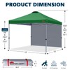 MASTERCANOPY 10x10 Durable Pop Up Canopy Tent with 1 Sidewall,