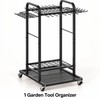 SOYEEZE 3 Tier Garden Tool Organizer Cart, Heavy Duty Metal