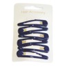 School Colours 5cm Navy Blue Hair Clips