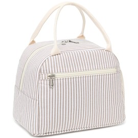 LEDAOU - Lonchera aislada para mujer, bolsa de almuerzo de pana, a prueba de fugas, para viajes, trabajo, picnic