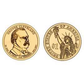 2012-P  President GROVER CLEVELAND (2nd Term) Presidential Golden Dollar 1-Coin