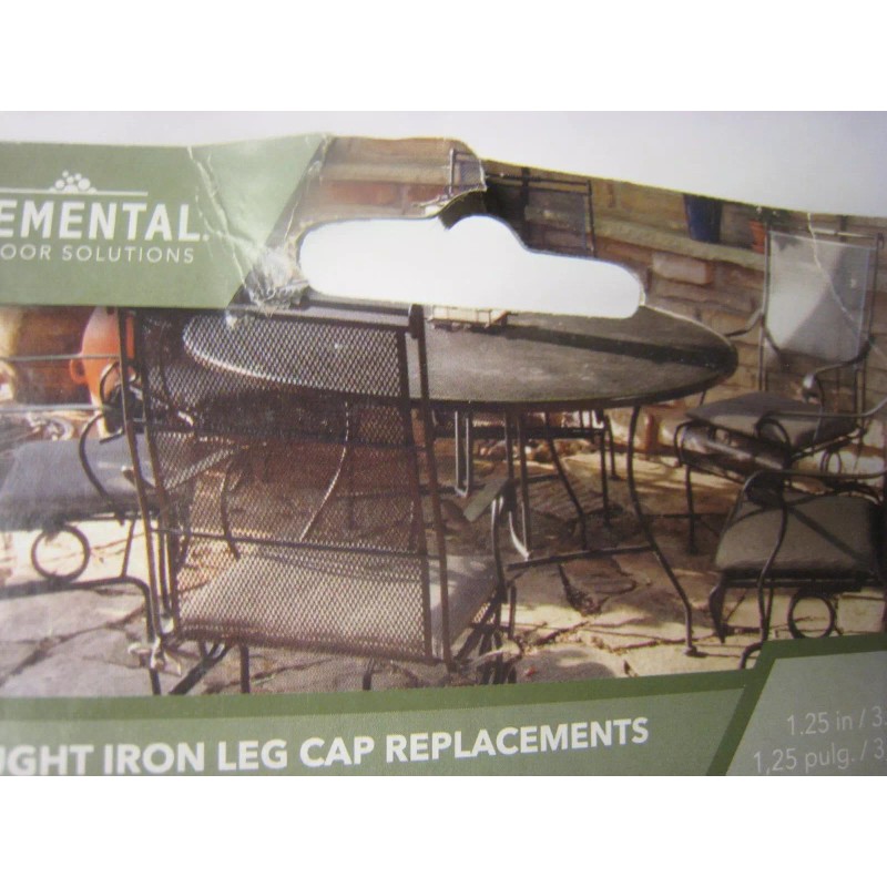 Elemental Outdoor Solutions 1-1/4" 878757 Wrought Iron Leg Cap Replacements
