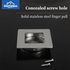 HOMOTEK 4 Pack Recessed Sliding Closet Door Finger Pulls, 2-3/4