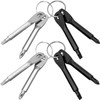 Gasea 8Pcs Keychain Screwdriver, Pocket Screw Driver Key Chain Flathead