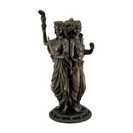 Veronese Design Large Bronze Finish Greek Goddess Hecate Triple Goddess Statue Figurine