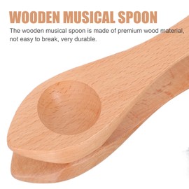 SUPVOX Musical Spoons Folk Percussion Instrument Wood Musical Spoons for Adults Children Music Experience