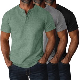 Ficerd 3 Pack Men's Big and Tall Shirts Cotton Short Sleeve Plus Size Tee Loose Fit Casual T Shirts Basic Oversized Tops(Black, Gray Green, Light Gray,5X-Large)