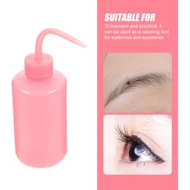 Abaodam Botellas de Limpieza para Pestañas de 250ml Color Rosa Abs, 8 Piezas Diseño Anti-fugas y Boquilla Curva para Uso Profesional en Maquillaje