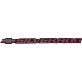 3D Raised and Strong Adhesive Decal Car Badge Emblem Nameplate Fit for Bowtie Silverado 1999-2007 Chevy 1500 HD 2500 HD 3500 HD 15114063 (Red Black)