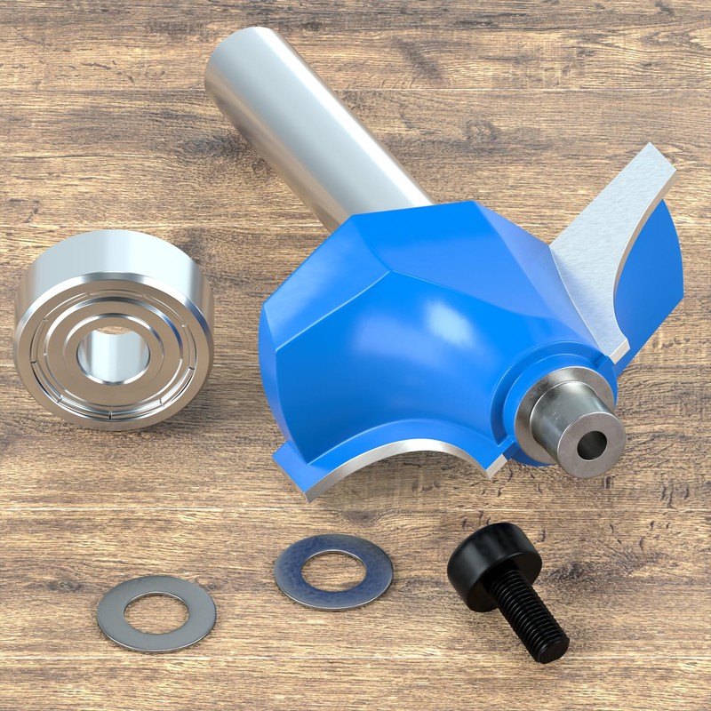 1/4 Inch Shank Roundover Router Bit Set, Corner Rounding Edge-Forming