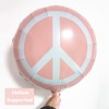 Two Groovy Hippie Peace Sign Daisy Flower Wildflower Balloons Boho