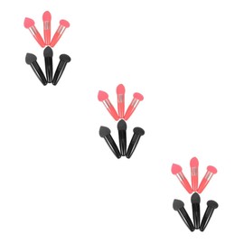 Baluue 3sets Professional Beauty Sponge Makeup Brush Handle Portable Makeup Pens Set for Women Latex Sponges 12 Puff Pens 6pcs*3