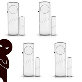 Door Window Security Alarm, to the security buzzer 95dB Loud Wireless [Buzzing Stops] Warning Bell Security Sensor Magnetic Sensor, Housebreaking Thief Prevention Anti-theft Open Faced, Sensing Safety Safe Small Home Security Home, Warehouses, Garages, S