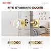Heittis 2 Pack Gold Glass Door Knobs Interior,Round Interior Crystal
