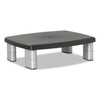 Adjustable Height Monitor Stand, 12 x 15 x 1-5 7/8, Black/Silver - MMMMS80B