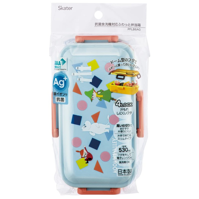 Skater PFLB6AG-A Lunch Box, 18.9 fl oz (530 ml), Moomin,