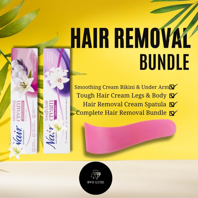 Nair Hair Removal Cream Bundle for Legs, Body, Bikini, and
