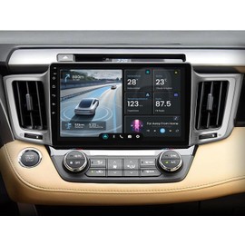 [4Core+64G] for Toyota RAV4 Radio 2013-2018: 10.1 Inch 1280x800 Touchscreen Stereo Replacement with Wireless Carplay Android Auto 5G WiFi Bluetooth GPS FM SWC RDS Mirror Link Backup Camera