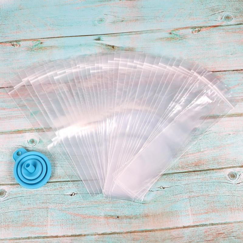 150 Disposable Ice Popsicle Mold Bags Comes With A Funnel,