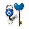 Compatible NKS/Radar UK Disabled Toilet Key with Retractable Disabled/Blue Badge