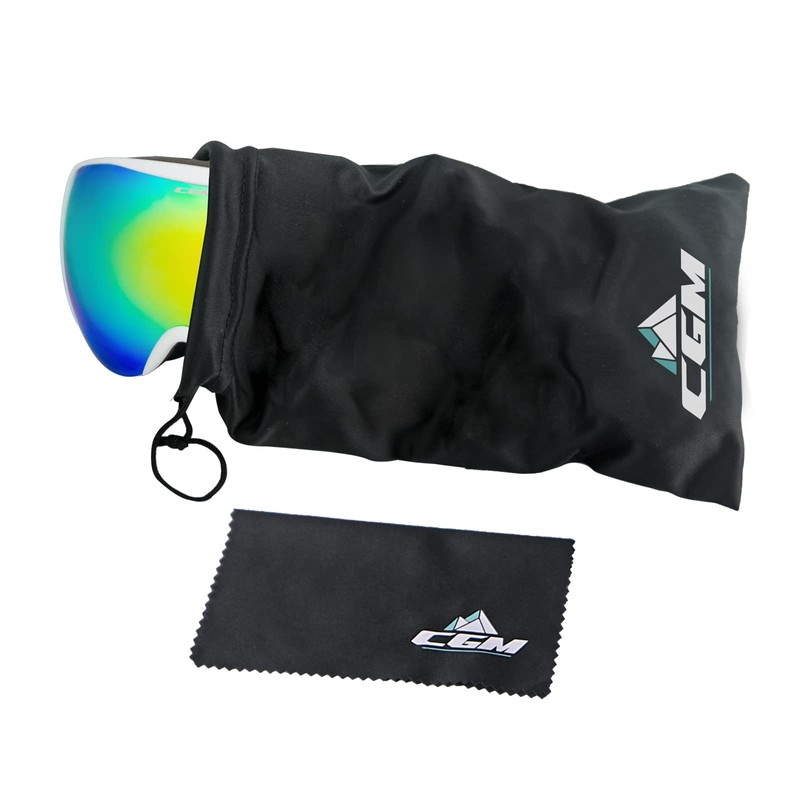 CGM Ski Goggles 780A JOY White Lens Iridium Plus Gold