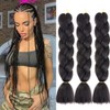 Jooceebaby Synthetic Hair for Braiding, Easy Braid, Pre-Stretched Natural Black