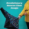 Totes Auto Reverse Close Windproof Stick Inbrella with Water Repellent