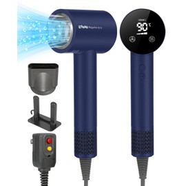 LEMULEGU Hair Dryer,110000 RPM High-Speed Brushless Motor for Fast Drying with HD Digital Display Low Noise Compact Hair Blow Dryer for Curly Hair for Home Travel Salon #201Purple Blue