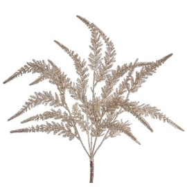 SilksAreForever 19" Glittered Artificial Astilbe Plant -Champagne (Pack of 12)