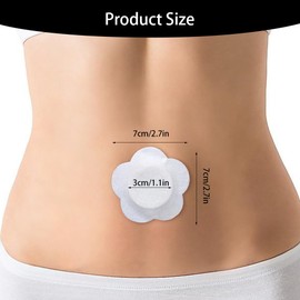 XFSRG 50 Stück Packungen für Den Bauchnabel Wasserdichte Ölbeständige Arzneimittelfreies Bauchnabelpflaster Patches Selbstklebend Wrap Bauchnabel zum Einmalgebrauch (Weiß B)