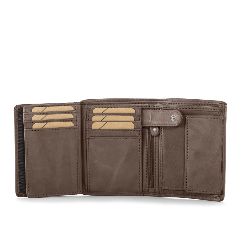 Cas8 MATS Men's Wallet Portrait Format, 100% Leather Wallet with