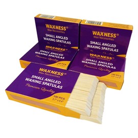 Waxness Small Waxing Wooden Angled Spatula Applicator 100 pcs Pack of 5
