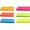 4A Sticky Notes,3 x 5 Inches,Neon Assorted,Lined,Self-Stick Notes,100 Sheets/Pad,6 Pads/Pack,4A