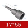 Screwdriver Nut Driver Bit,17mm Socket 65 Length,Metric Hex Wrench Socket