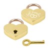 Engraved Heart Padlock,Love Padlock in Heart Shape with Key for
