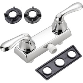 PuritySage RV Shower Faucet Valve Diverter,DF-SA100LH-MB with Winged Levers,RV Faucet Splitter Valve for Controlling Hot and Cold Water (Chrome)