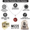 Silver Evil Eye Protection Necklace with RED Evil Eye Charm