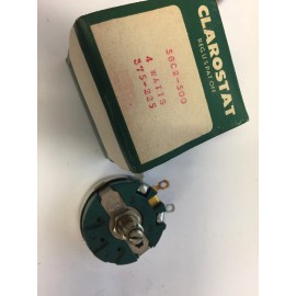 58C2-500  500 OHM 4 WATT CLAROSTAT POTENTIOMETER    NOS