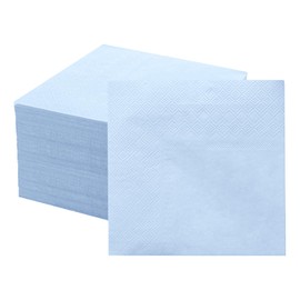 100 Pieces 2-ply Light Blue Napkin Disposable Cocktail Napkins Beverage Napkins Dessert Napkins Paper Napkins for Dinner, Wedding,Birthday, Party, Bridal Anniversary Reception Event (Blue)