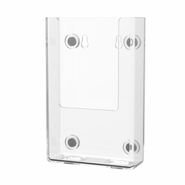 4 Pack Magnetic Tri Fold Brochure Holder 4 Inch Clear Acrylic Holds Folded Printed Media and Attaches to Metal Surfaces Maps Menus Indoor or Outdoor by Marketing Holders