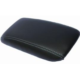 Kar Designers Fits 12-15 Honda Civic Synthetic Leather Center Console Lid Cover w/Gray Stitch