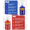 Thread Lock Blue and Red, Threadlocker Medium and Strong Strength,