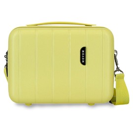 Movom Wood Adaptable Luggage 29 x 21 x 15 cm Rigid ABS 9.14L 0.8 kg by Joumma Bags, yellow, Toiletry bag