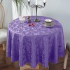 Jeloris Waterproof Vinyl Tablecloth, Round Heavy Plastic Tablecloth, Wipeable Spillproof