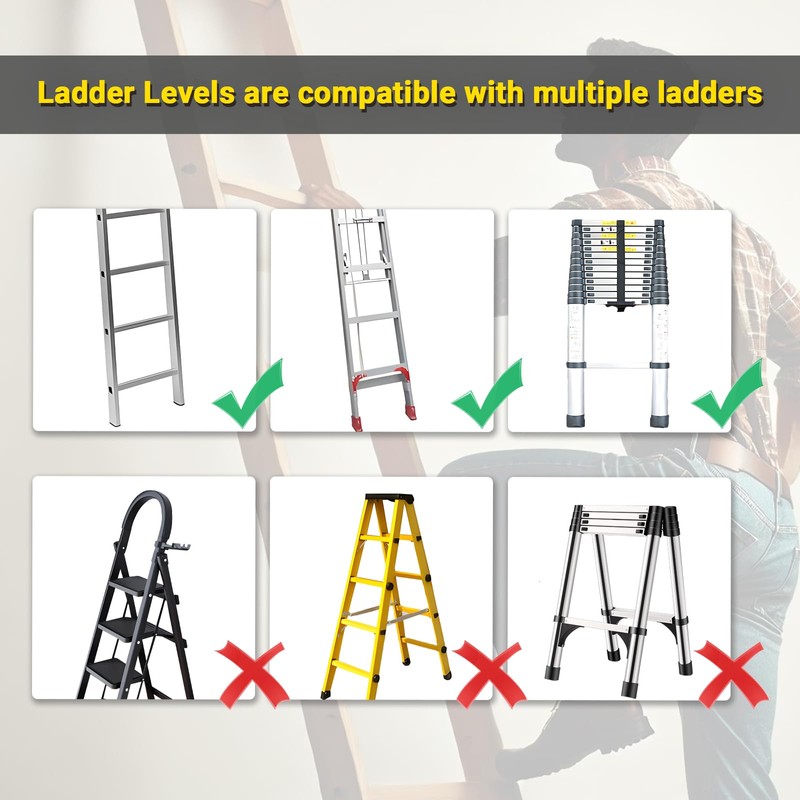 Foldable Heavy-Duty Ladder Extender PRO | Thickened Ladder Leveler for