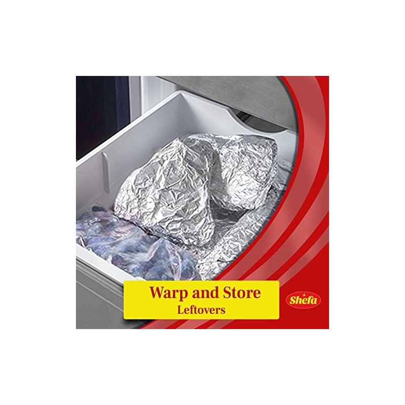 Shefa Tin Foil 45cm x 50m 2 Pack - Aluminium