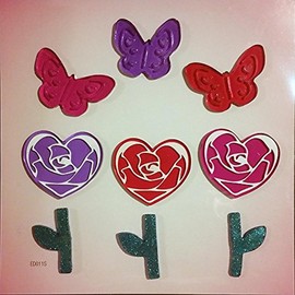 Design Ideas GelGems Valentine's Day Themed Gel Window Clings (Love Blooms, Small Bag)