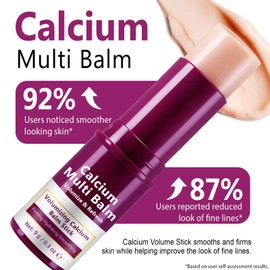 APUUFYQC Calcium Multi Balm Stick - 2 Pack, Wrinkle Repair & Firming Balm, Collagen Infused Face Stick, Intense Hydration for Deep Wrinkles on Eye, Anti-Aging & Lifting Care, 0.6 Oz
