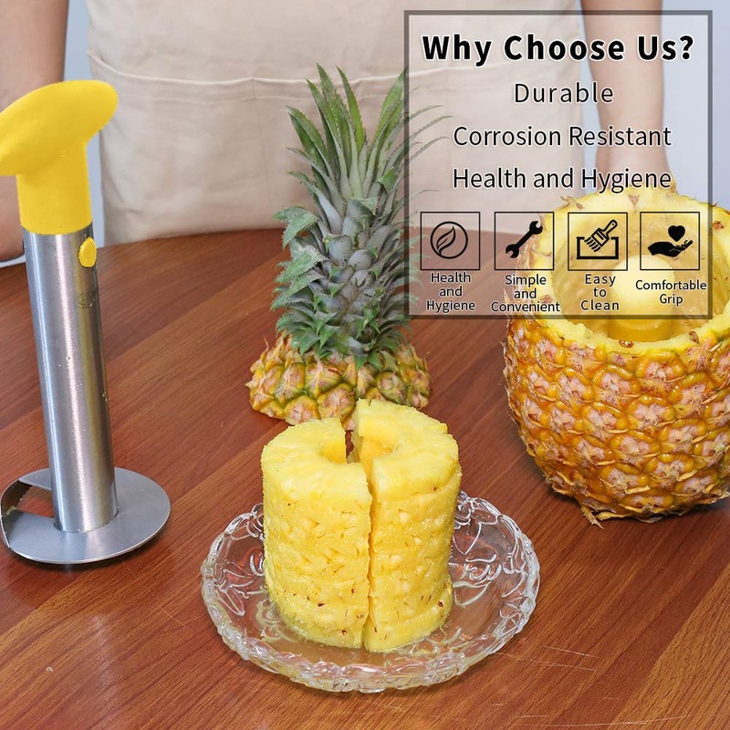 Pineapple Corer, [Upgraded, Reinforced, Thicker Blade] Newness Premium Pineapple Corer